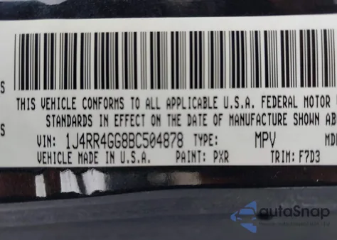 2011 Jeep Grand Cherokee Laredo from USA, damaged, VIN 1J4RR4GG8BC504878